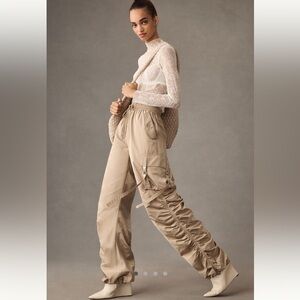 Moon River Tan Track Pants